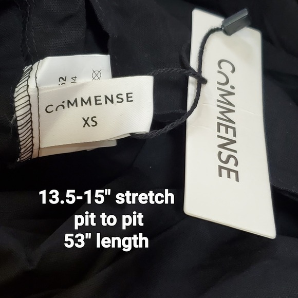 Commense Coastal Cowgirl Black Cotton Midi Sun Dress Cruise Vaca Resort Size XS - Picture 6 of 7